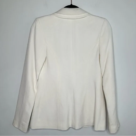 Brandon Maxwell Layered Lapel Suiting Jacket in Ivory - Picture 13 of 14